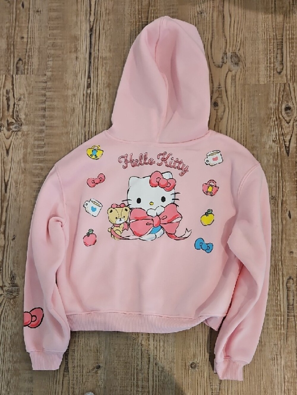 Hello Kitty Light Pink Cropped Hoodie - Picture 3 of 5
